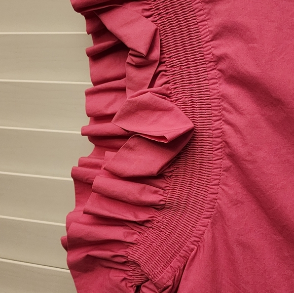 English Factory Tiered Midi Dress Pink sz Lg - Picture 6 of 8